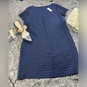 Jacob Navy Blue Textured Mini Dress
